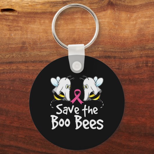 Porte-clés Sauvez les abeilles Boo Sensibilisation au cancer  (Verso)