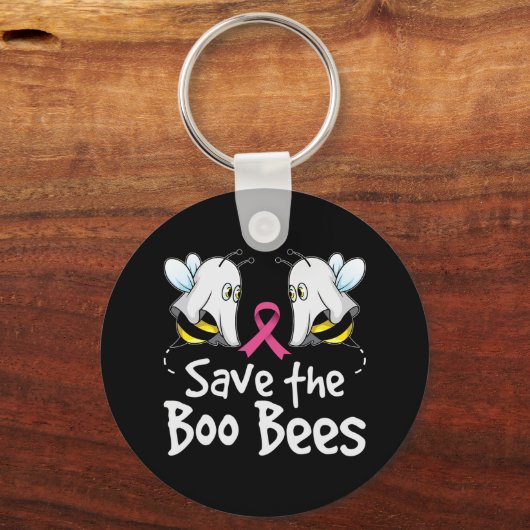 Porte-clés Sauvez les abeilles Boo Sensibilisation au cancer  (Recto)