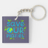 Porte-clés Sauvez notre planète (Dos)