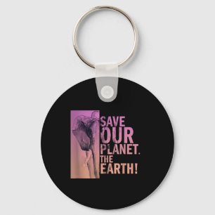 Porte-clés Sauvez Notre Planète La Terre Elephant De l'enviro