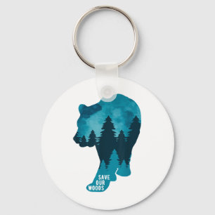 Porte-clés Sauvez notre Woods De l'environnement Protection O