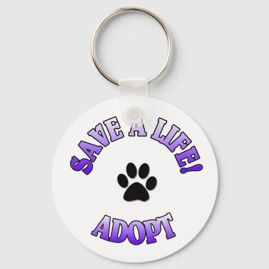 Porte-clés Sauvez Une Vie ! Adopter (Recto)