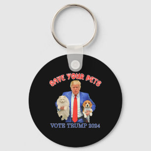 Porte-clés Sauvez Vos Animaux Votez Trump Élection Américaine