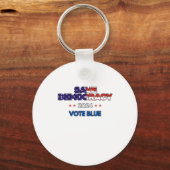 Porte-clés Save Democracy Vote Blue (Recto)