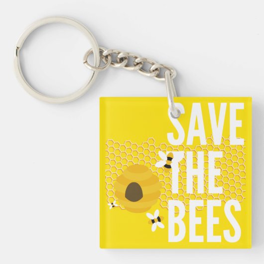Porte-clés SAve Les abeilles HONEYCOMB HONEYCOMB HONey POT (Devant)