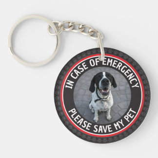 Porte-clés SAVE MY PET Safety Alert Custom Photo Modern