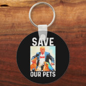 Porte-clés Save Our Pets Trump Funny (Recto)