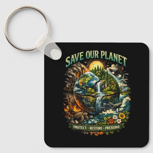 Porte-clés Save Our Planet (Recto)