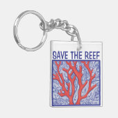 Porte-clés Save the Reef Happy Fish Carré Porte - clé (Devant gauche)
