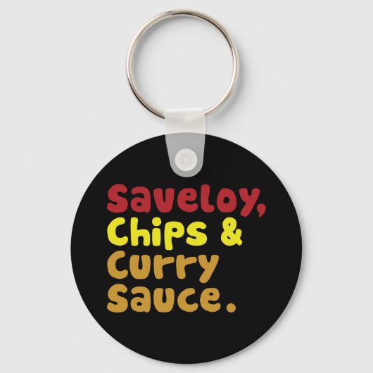 Porte-clés Saveloy, chips & Curry Sauce. (Recto)