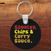 Porte-clés Saveloy, chips & Curry Sauce. (Recto)