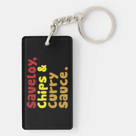 Porte-clés Saveloy, chips & Curry Sauce. (Dos)