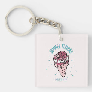 Porte-clés Saveurs d'été goutte-à-goutte glace