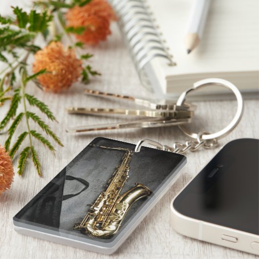 Porte-clés Saxophone (Devant droit)