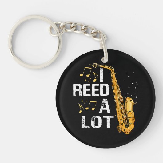 Porte-clés Saxophone drôle (Devant)