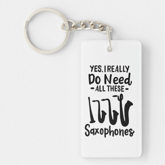 Porte-clés Saxophone - Types de saxophone (Devant)