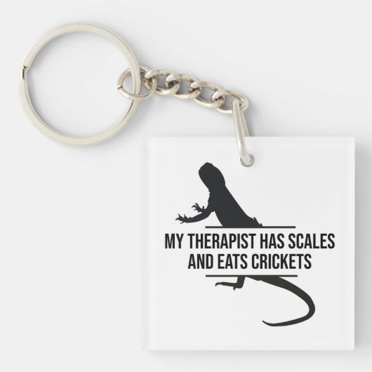 Porte-clés Scaly Therapist Funny Beardie Cadeau (Devant)