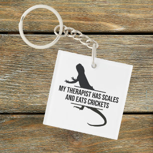 Porte-clés Scaly Therapist Funny Beardie Cadeau