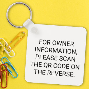 Porte-clés Scannable QR Code For Lost