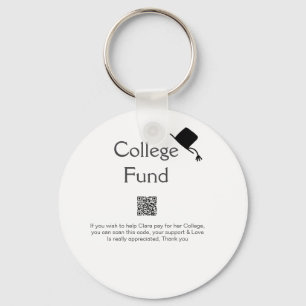 Porte-clés Scanne de fonds de collège QR ajouter des détails