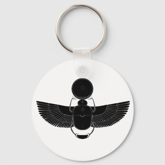 Porte-clés Scarab noir et blanc (Recto)