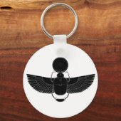 Porte-clés Scarab noir et blanc (Recto)