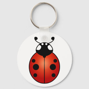 Porte-clés Scarabée de Ladybird noir orange rouge de