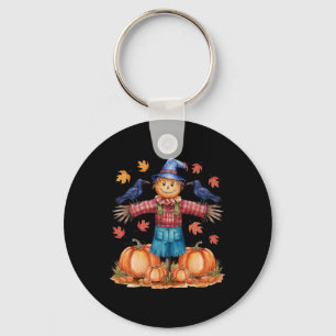 Porte-clés Scarecrow Automne Bonjour Automne Citrouille Thank