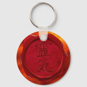 Porte-clés sceau de cire - REIKI vagues rouges du feu