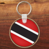 Porte-clés Sceau de drapeau cool Trinité-et-Tobago (Recto)