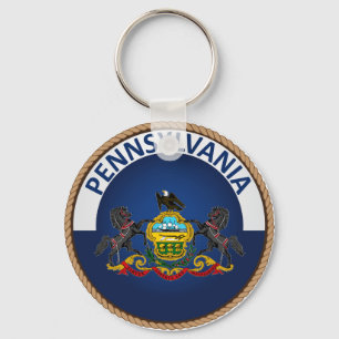 Porte-clés Sceau de drapeau de l'État de Pennsylvanie