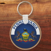 Porte-clés Sceau de drapeau de l'État de Pennsylvanie (Recto)