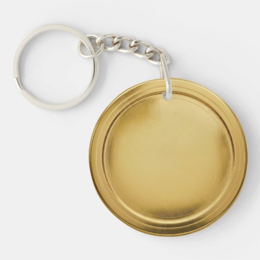 Porte-clés Sceau de feuille d'or 3D Médaille d'excellence élé (Devant)
