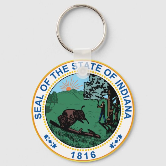 Porte-clés Sceau de l'État de l'Indiana (Recto)