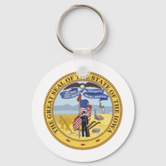 Porte-clés Sceau d'État de l'Iowa (Recto)