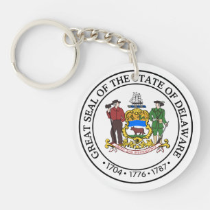 Porte-clés Sceau d'État du Delaware -
