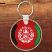 Porte-clés Sceau du drapeau cool Afghanistan (Recto)