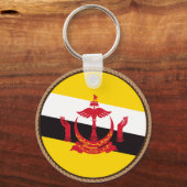 Porte-clés Sceau du drapeau cool Brunei (Recto)