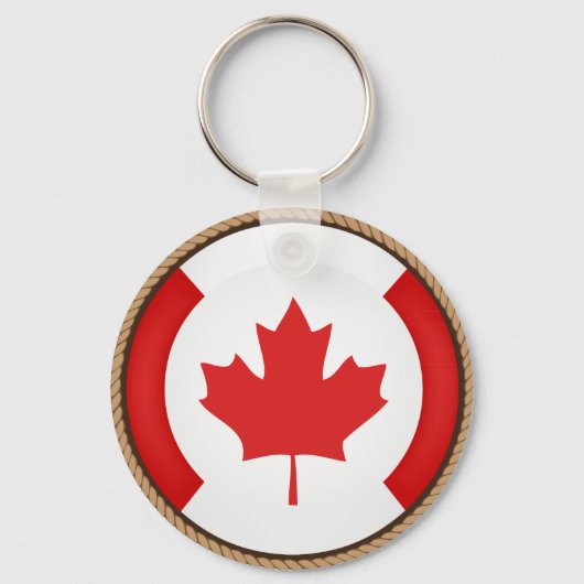 Porte-clés Sceau du drapeau cool Canada (Recto)