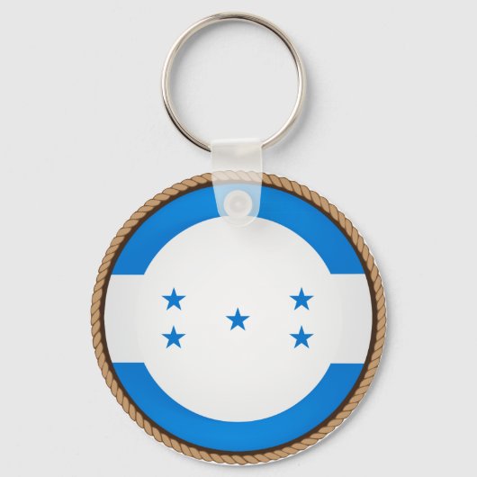 Porte-clés Sceau du drapeau cool du Honduras (Recto)