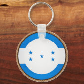 Porte-clés Sceau du drapeau cool du Honduras (Recto)