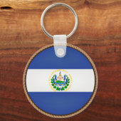 Porte-clés Sceau du drapeau cool El Salvador (Recto)