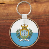 Porte-clés Sceau du drapeau cool Saint-Marin (Recto)