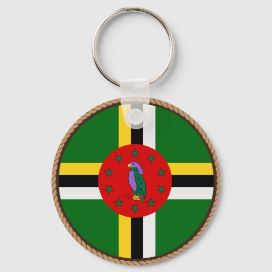 Porte-clés Sceau du drapeau de la Dominique cool (Recto)
