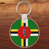 Porte-clés Sceau du drapeau de la Dominique cool (Recto)