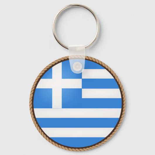 Porte-clés Sceau du drapeau de la Grèce cool (Recto)