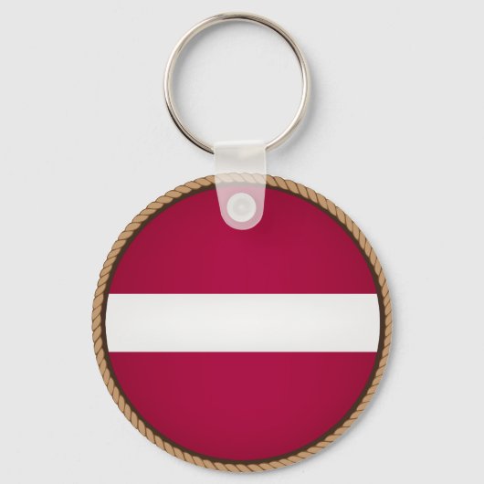 Porte-clés Sceau du drapeau de la Lettonie cool (Recto)