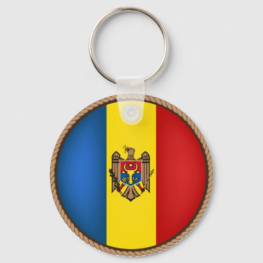 Porte-clés Sceau du drapeau de la Moldavie cool (Recto)