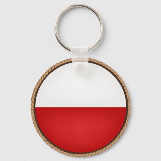Porte-clés Sceau du drapeau de la Pologne cool (Recto)