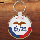 Porte-clés Sceau du drapeau de l'État de l'Iowa (Recto)